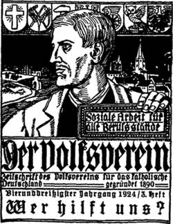 Historisches Plakat des Volksverein für das katholische deutschland